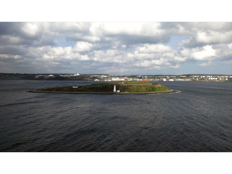 Lighthouse as we leave Halifax
